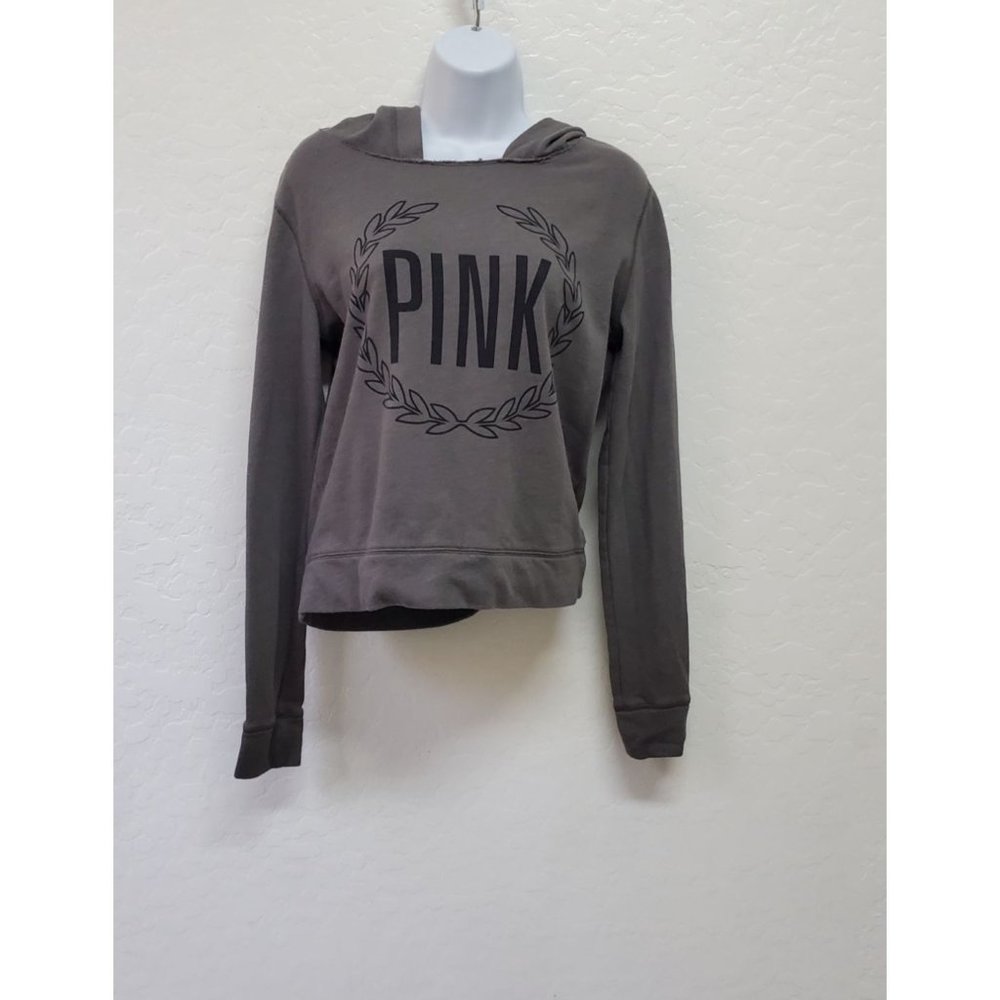 PINK by Victoria's Secret Women's Pullover Hoodie Gray- Small